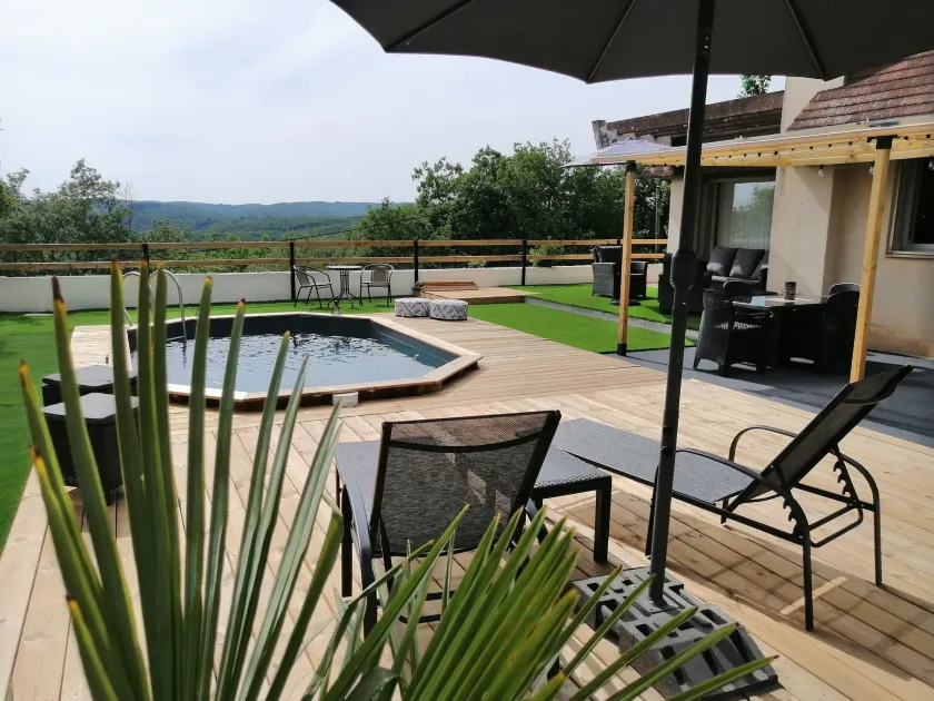 LAPAUSEDEGOUT piscine chambres climatisées terrasse table d'hôtes - Image 1