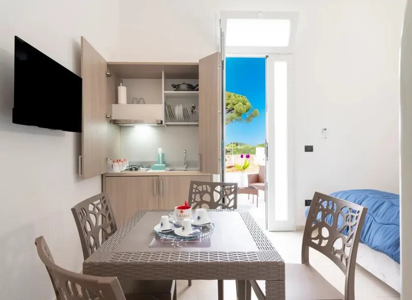 Monolocale Vela Nuovo con Wi-Fi, Clima e Giardino a Torre Lapillo - Image 1