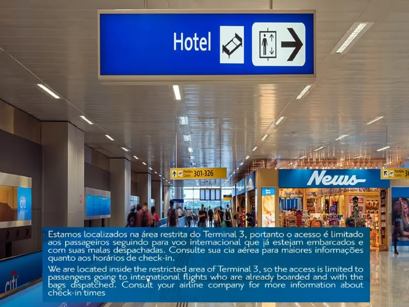TRYP BY WYNDHAM São Paulo Airport - Hotel de Transito Terminal 3 INTERNACIONAL - Lado Ar - Área restrita á passageiros já embarcados e sem bagagens para despachar - Transit Hotel, only carry-on - Image 1