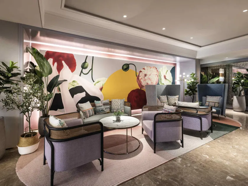 Mercure Chengdu Chunxi Taikoo Li -Walk to Pedestrian Street - Siddeområde i lobbyen