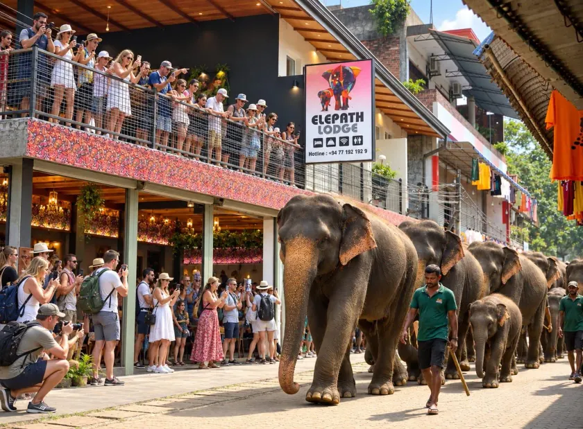 Elepath Lodge Pinnawala-Stay Where Elephants Walk to Bathe - Image 1