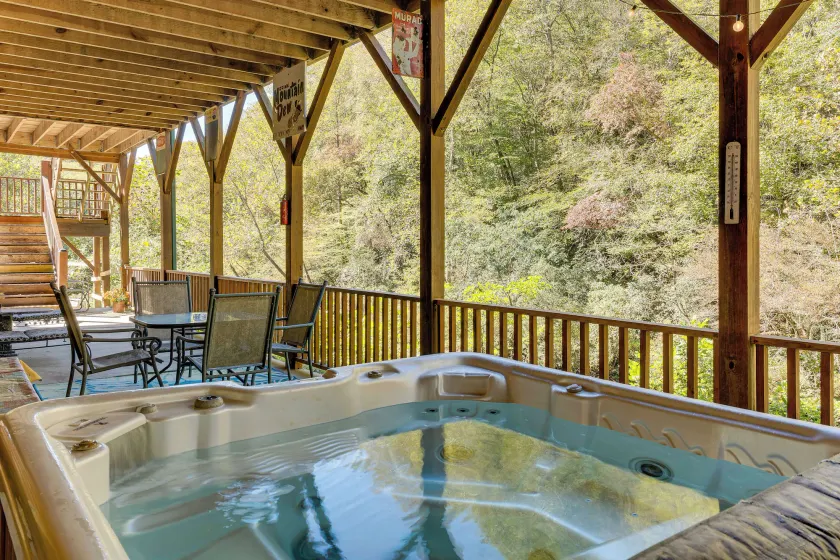 Deck & Sauna: Avalon Woods Riverfront Retreat - Image 1