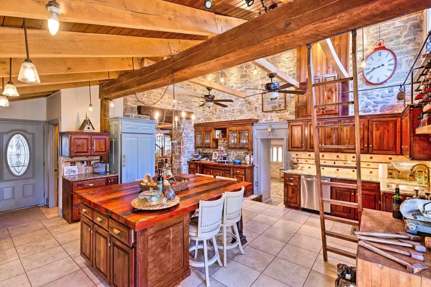 7-acre Stone Manor w/ Pool + Hot Tub Built in 1787 - Image 1