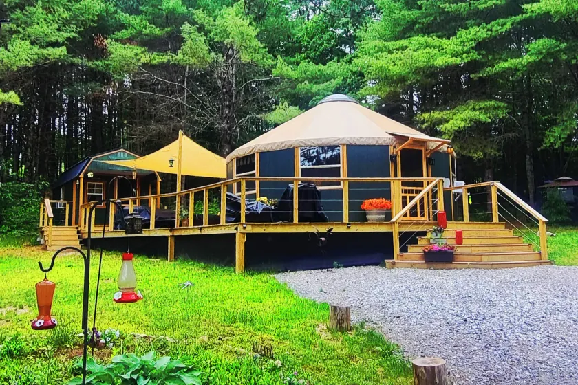 Unique Yurt Cabin Experience in Woods w/ Hot Tub - Image 1