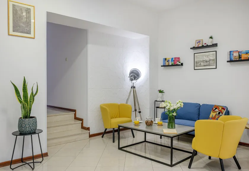 Yellow house with private parking by Adex travel - Image 1