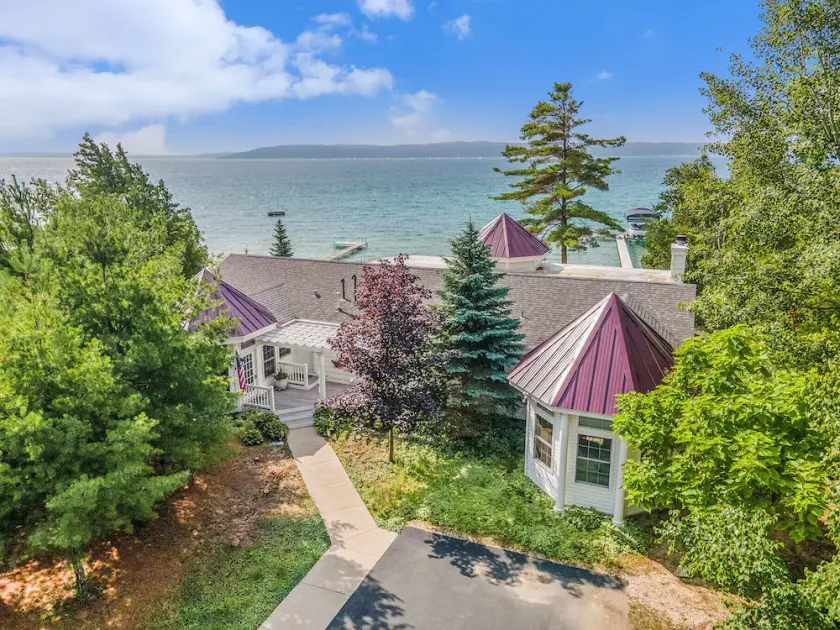Contemporary Crystal Lake Beachfront Cottage - Image 1