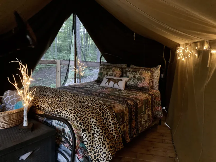 Selah Serenity Tent-n-Breakfast Glamping for 2 in Finger Lakes Woodland Site  - Image 1