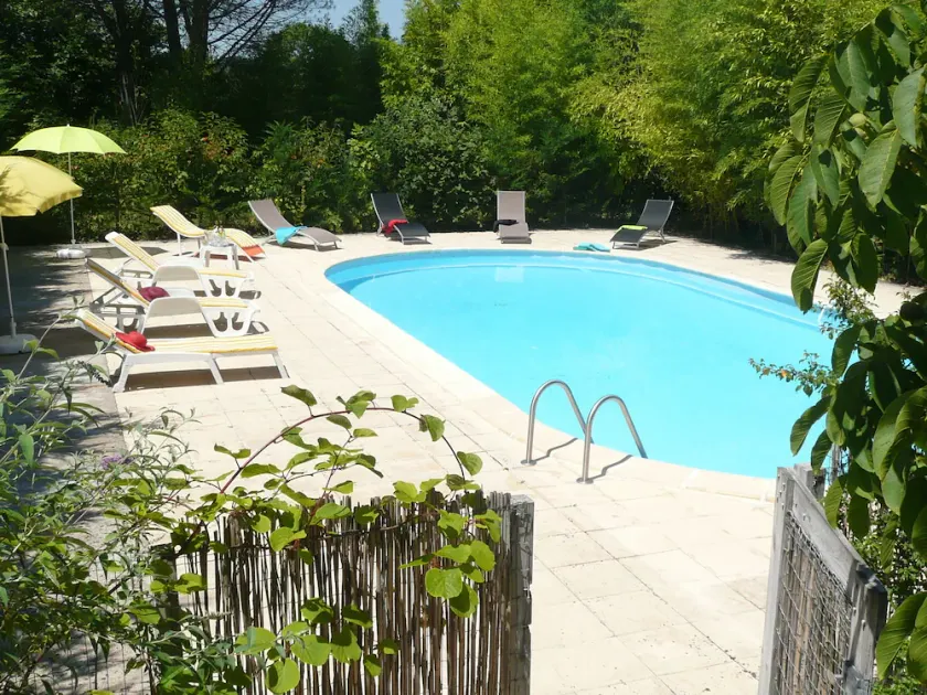 Tegn sten hus med stor swimmingpool - Image 1