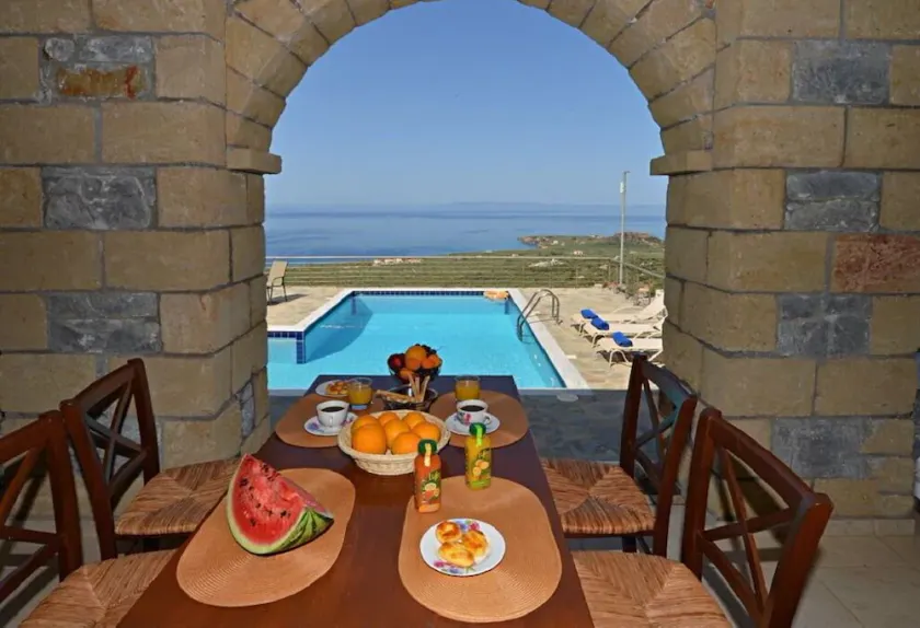 NEFELI, Luxury Stone Villa in Stoupa with Private Pool, BBQ and Amazing Sea View - Image 1