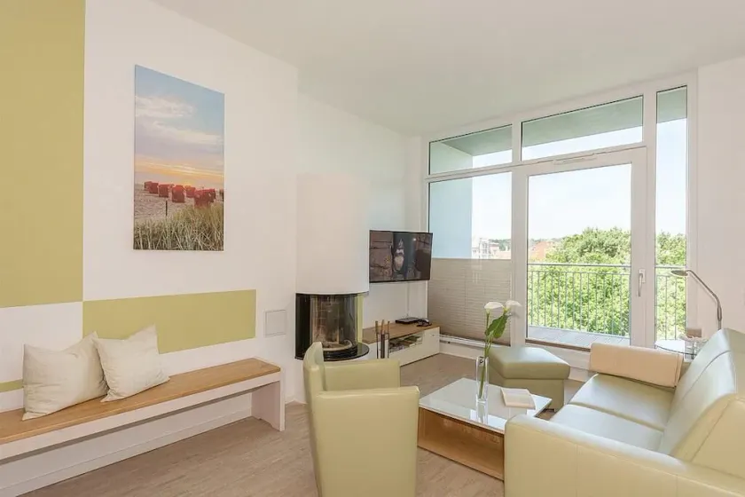 Tolles Ferienapartment mit Dachterrasse, Strandkorb, Kamin, Sauna und Meerblick - Image 1