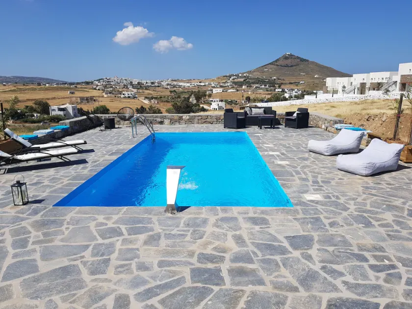 Villa Maritina: 4 villas, 19pax, 4pools, sea views, Punda Beach Paros - Image 1