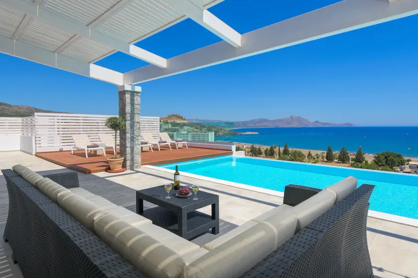 Villa Hermes with pool & jacuzzi in Lindos - Image 1