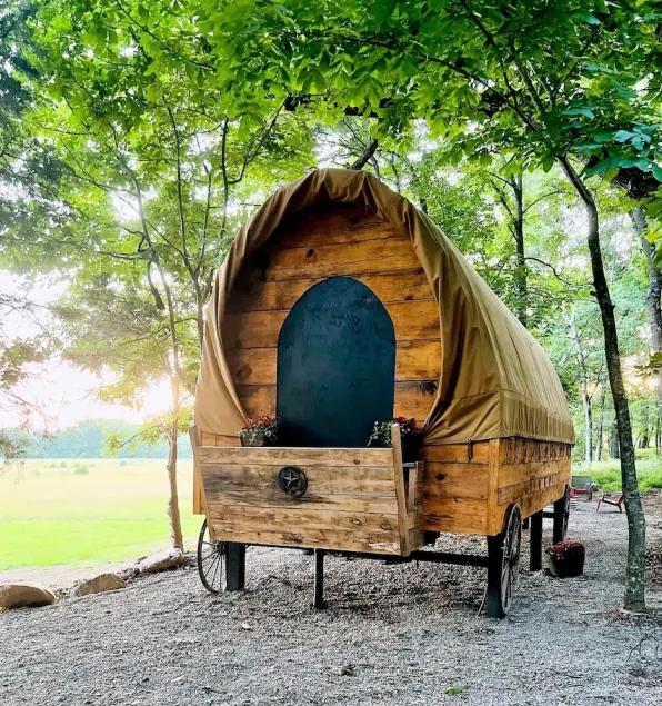 A Wagon Cabin on the Mulberry River, Oark Arkansas - Image 1