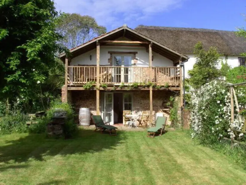 Converted Barn On Thatched Devon Longhouse Grounds At The Foot Of Rolling Hills. - Image 1