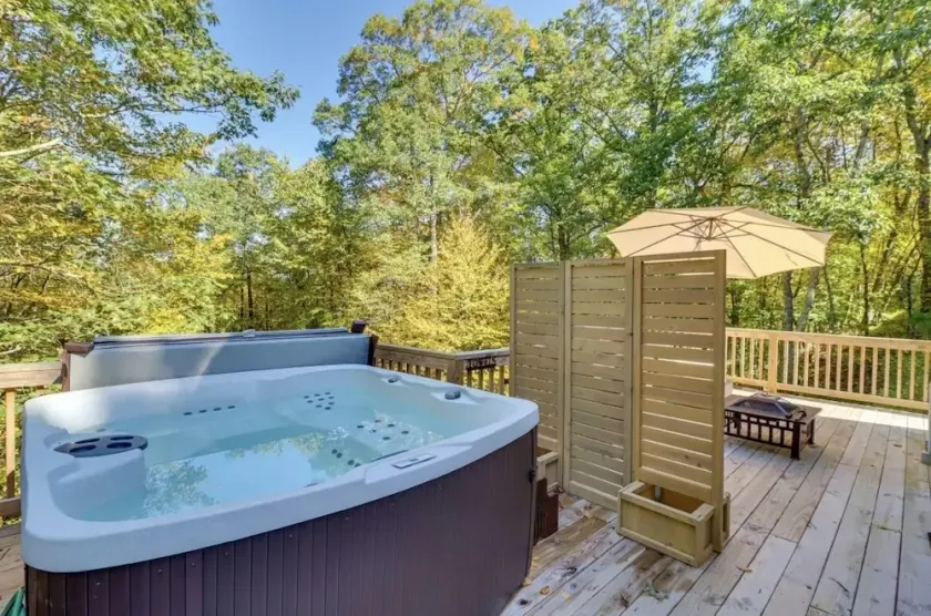 Lovers Edge Romance A Frame Hot Tub,Sauna,Fire pit, XL Deck Pocono Mountain luxury - Image 1