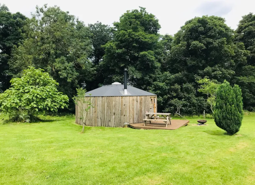 Apothecary yurt, a herbal retreat in field and woodland surroundings - Image 1