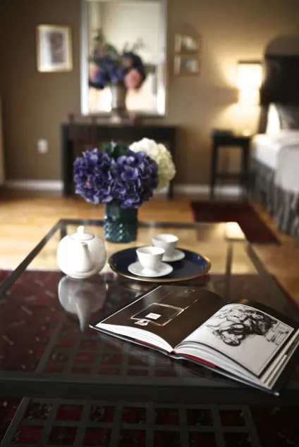 Luxurious sunlit suite in a prime location with a private city-view balcony, A/C - Image 1