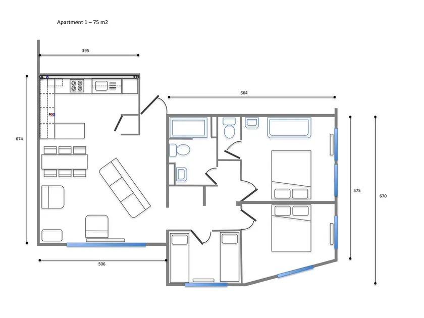 Spacious apartment with option of facilities and meals in Chalet-Hotel complex - Image 1