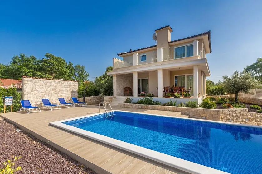 Villa con sauna, piscina privata e griglia | Vista sulla piscina - Image 1