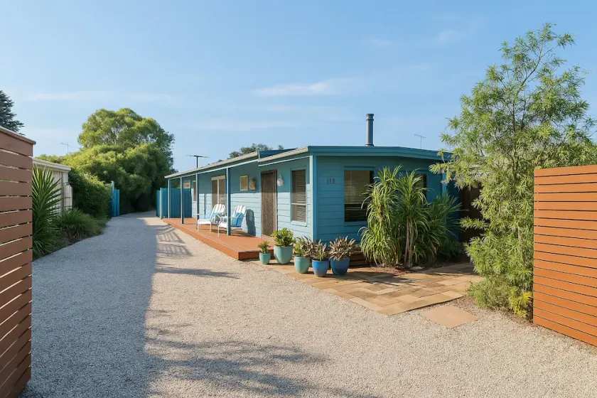 800 mtres from Dog friendly beach! 12 minute flat walk to beach. 1 minute by car - Image 1