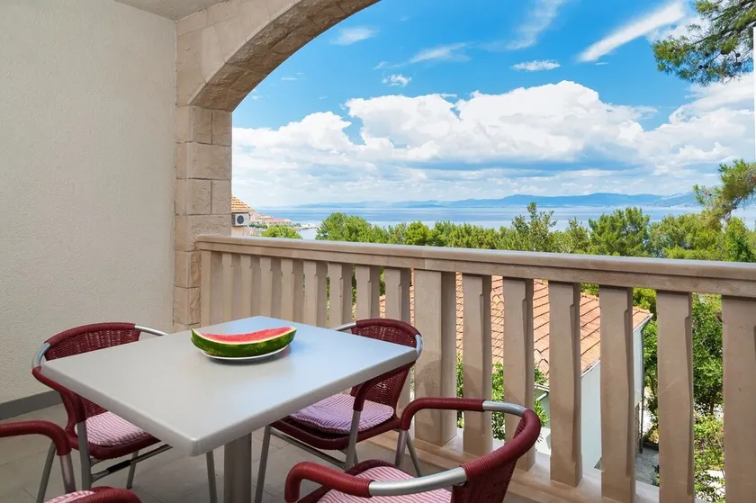 Two bedroom apartment with balcony and sea view Postira, Brač (A-15242-b) - Image 1