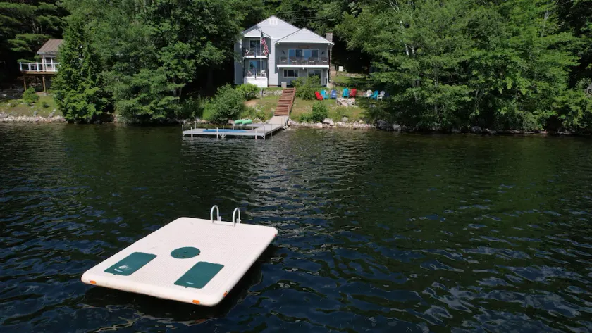 Crescent Lake Lakefront gorgeous sunsets, outdoor firepit , big dock, swim float - Image 1