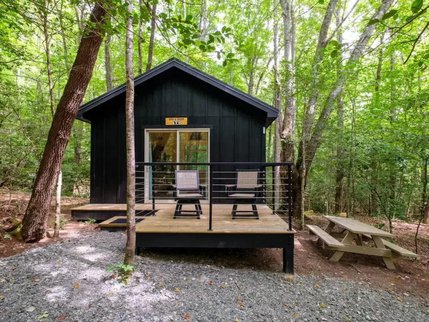 Bed & Bear - Couples Glamping Cabin at Valley Bear Farms Resort - Image 1