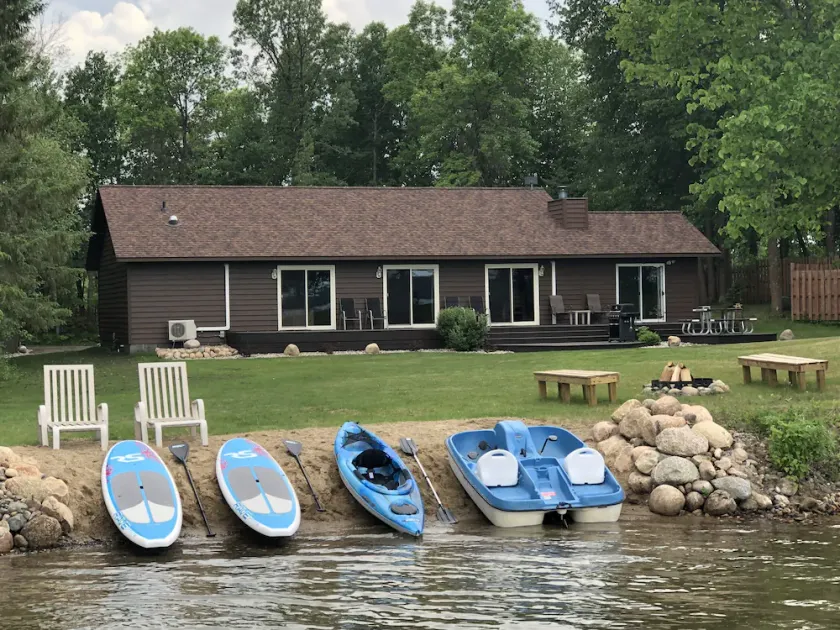 Cabin on Big Sand Lake - 4 Bedroom, 2 Bath, Sandy Beach, Secluded, Modern - Image 1