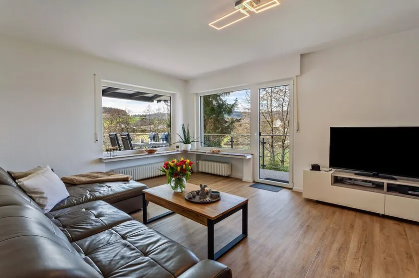 Appartement \"Sauerlandrefugium\" avec vue sur la montagne, terrasse privée et sauna - Image 1