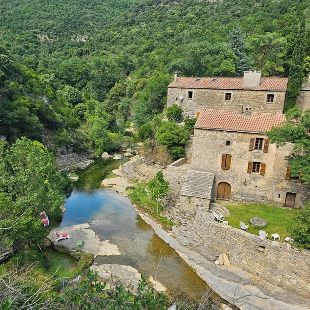Languedoc Roussillon Moulin Hauts-Canton Fluss Hérault mit - Image 1