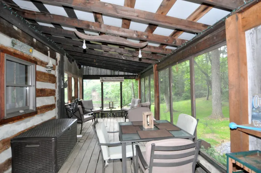 Pondview Cabin - Rustic Log Style Home, Grill, Wifi, Screen Porch, Trail, View, Pond Access, King Bed - Image 1