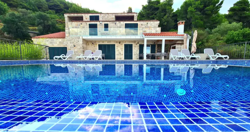 Magnificent new Villa Tofta on Lopud, Croatia. Sea views from the infinity pool - Image 1