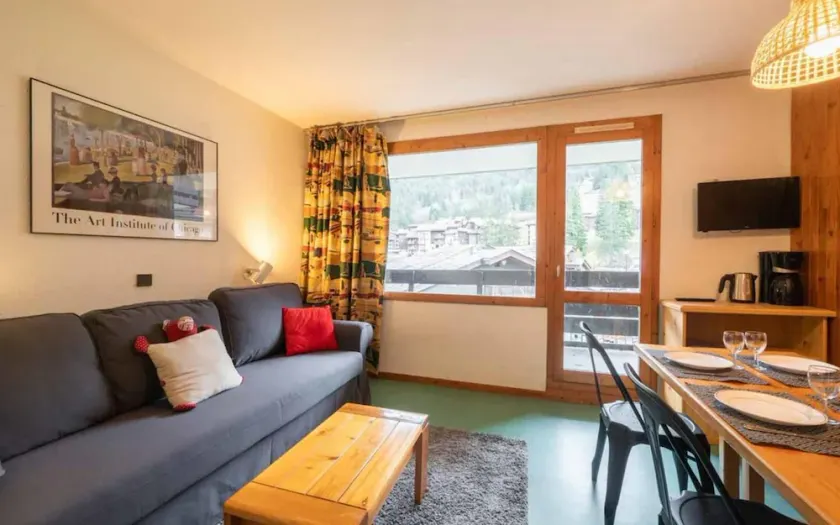 50m from ski slopes, 1st floor, view mountain, balcony, tv, ski locker, 34m², Valmorel - Image 1