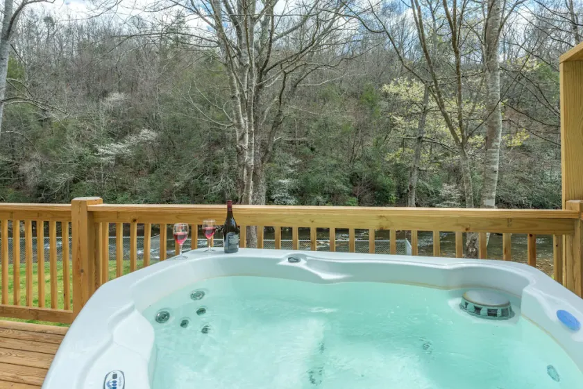 Riverfront Cabin, Hot tub, Fire Pit, Grill, Wi-Fi, Private, Fishing, Swimming - Image 1