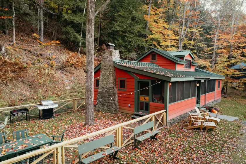 RED CAMP Catkills Riverfront Cabin + Sauna on West Branch of the Delaware River - Image 1