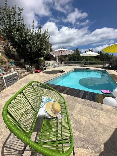 ERBALUNGA, Cap Corse: Komfortabelt studie Stueetagen i Villa SEA VIEW, POOL ACCESS - Image 1