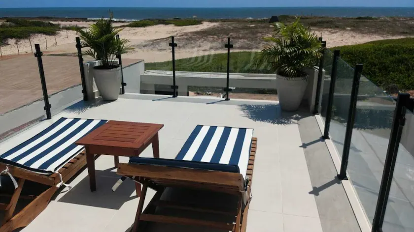 Modern beachfront house with private pool and barbecue. - Image 1