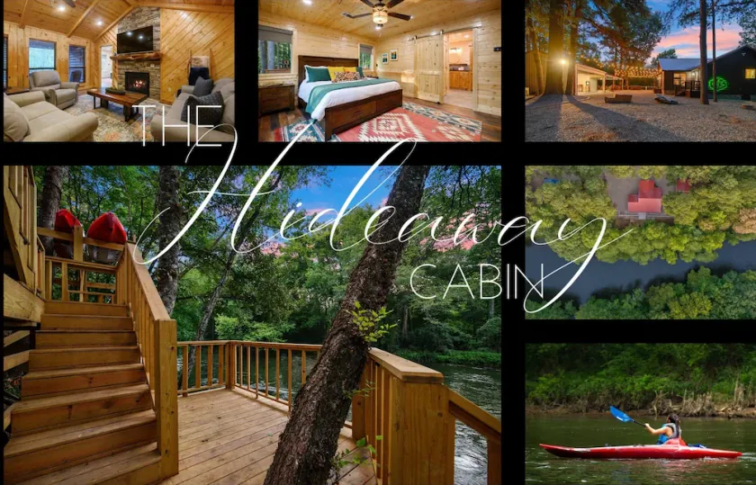 riverfront with pool, game room, hot tub and kayaks- sleeps 10 - Image 1