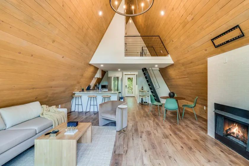 Modern A-Frame Cabin by Rip Van Winkle with Hot Tub - Image 1