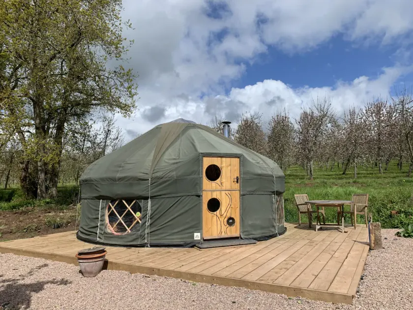 Cai Yurt bespoke yurt with Outdoor Shower - Image 1