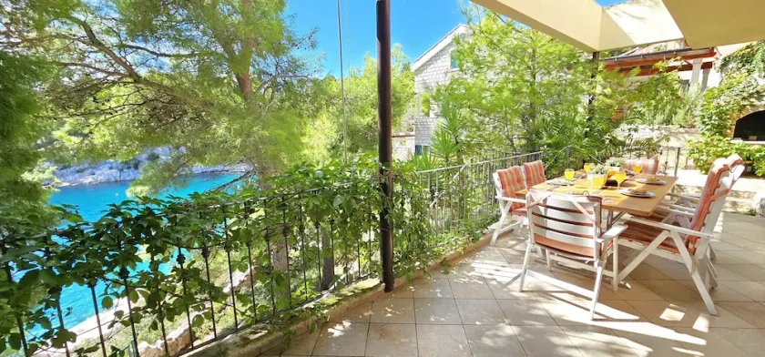 Beach Front Villa, Private Garden, In Quiet Bay, With Boat Mooring - Image 1