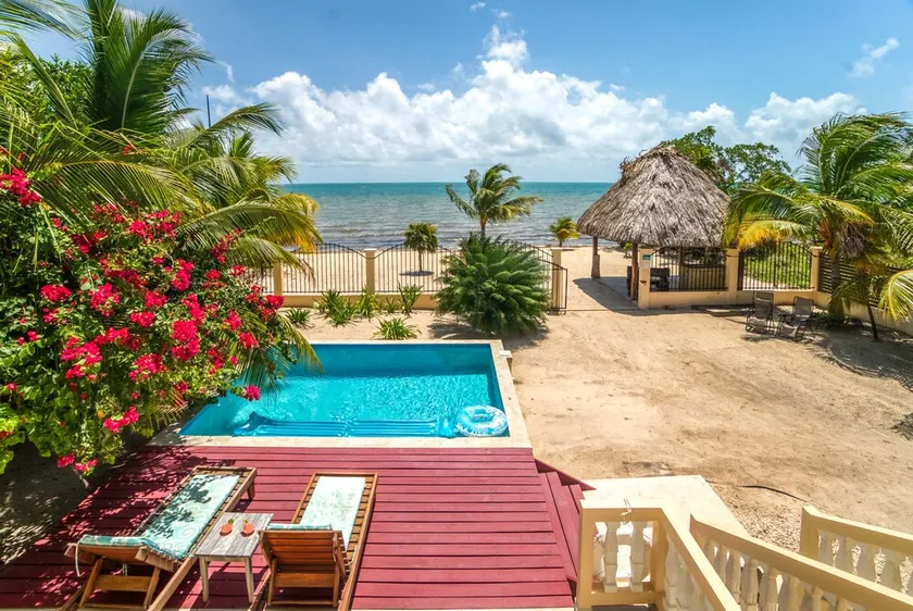 Beachfront Villa with Private Pool, Palapa & Walkable Maya Beach Dining - Image 1