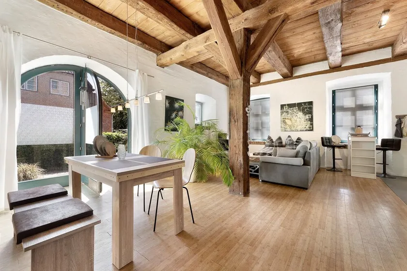Appartamento 'Haus Förde Kanalpackhaus' con vista mare, terrazza in comune e Wi-Fi - Image 1