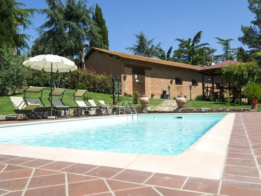 Schönes  Ferienhaus mit Klimaanlage,  W-LAN, privatem Pool, TV und Panoramablick, bei Cortona - Image 1
