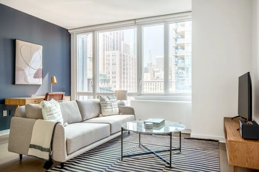 Sunny Midtown South 1BR w/ Gym & W/D, nr Mad Sq Park, by Blueground - Image 1