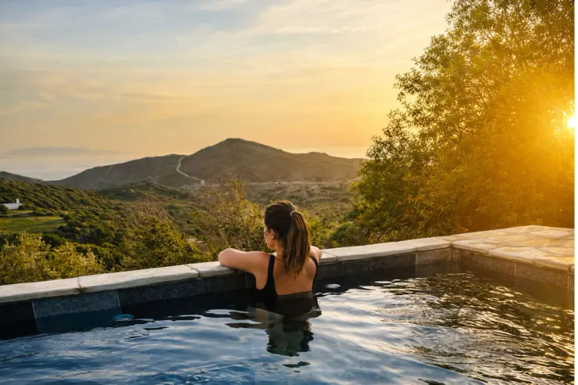Villa Kotseli: Traditional Stone House with Pool & Sunset Sea Views - Image 1