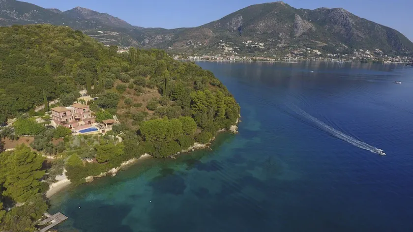 Private waterfront villa with pool and two private beaches - Image 1