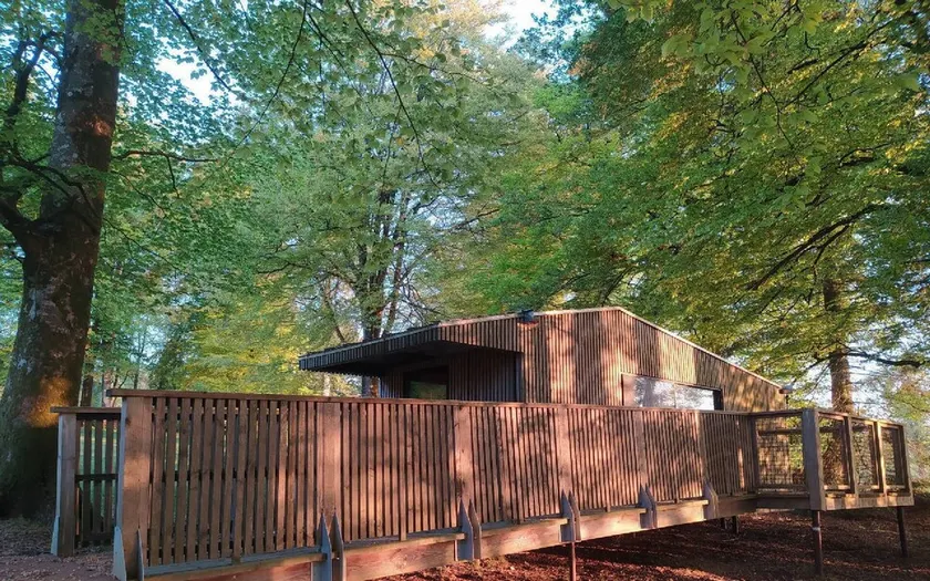 BUNGALOW TERRACE (3pers) with private hot TUB - Forest stopover - Image 1
