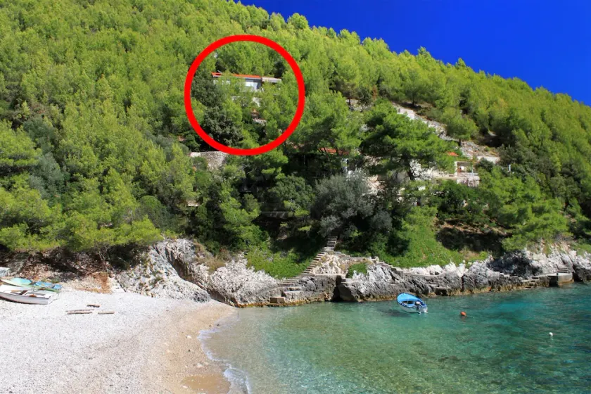 Casa dei pescatori accanto al mare Baia Bratinja Luka, Curzola - Korčula (K-9224) - Image 1
