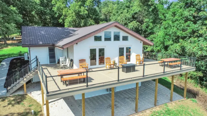 Private, modern home with river view, on 48 acres - Image 1